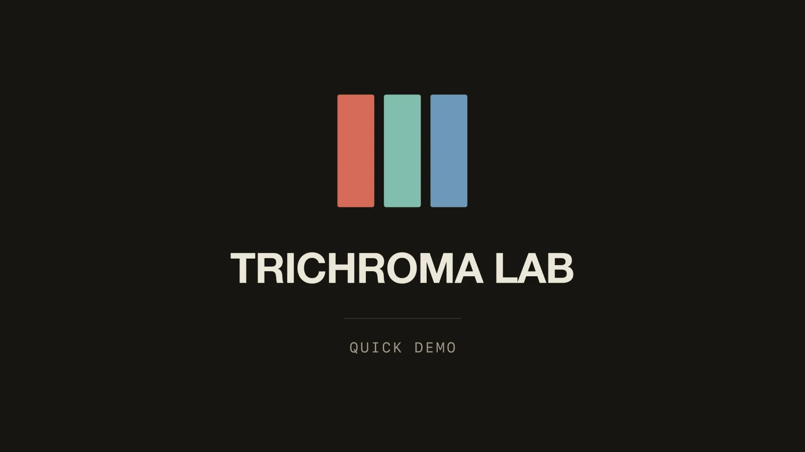 Quick demo — Trichroma Lab under a white light